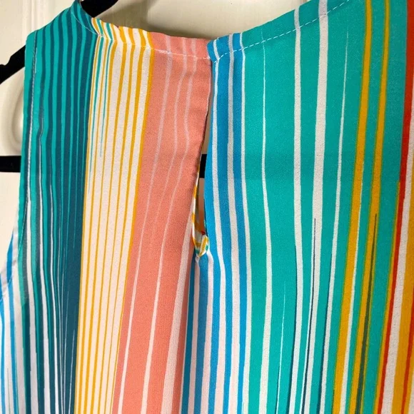 Rachel Zoe Multi-color Striped Lightweight Sleeveless Top | Size Small - Picture 4 of 5